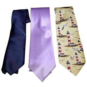 Men's Tie Lot Hennesy Couture, Utopia, Romario Manzini Silk 3 PACK